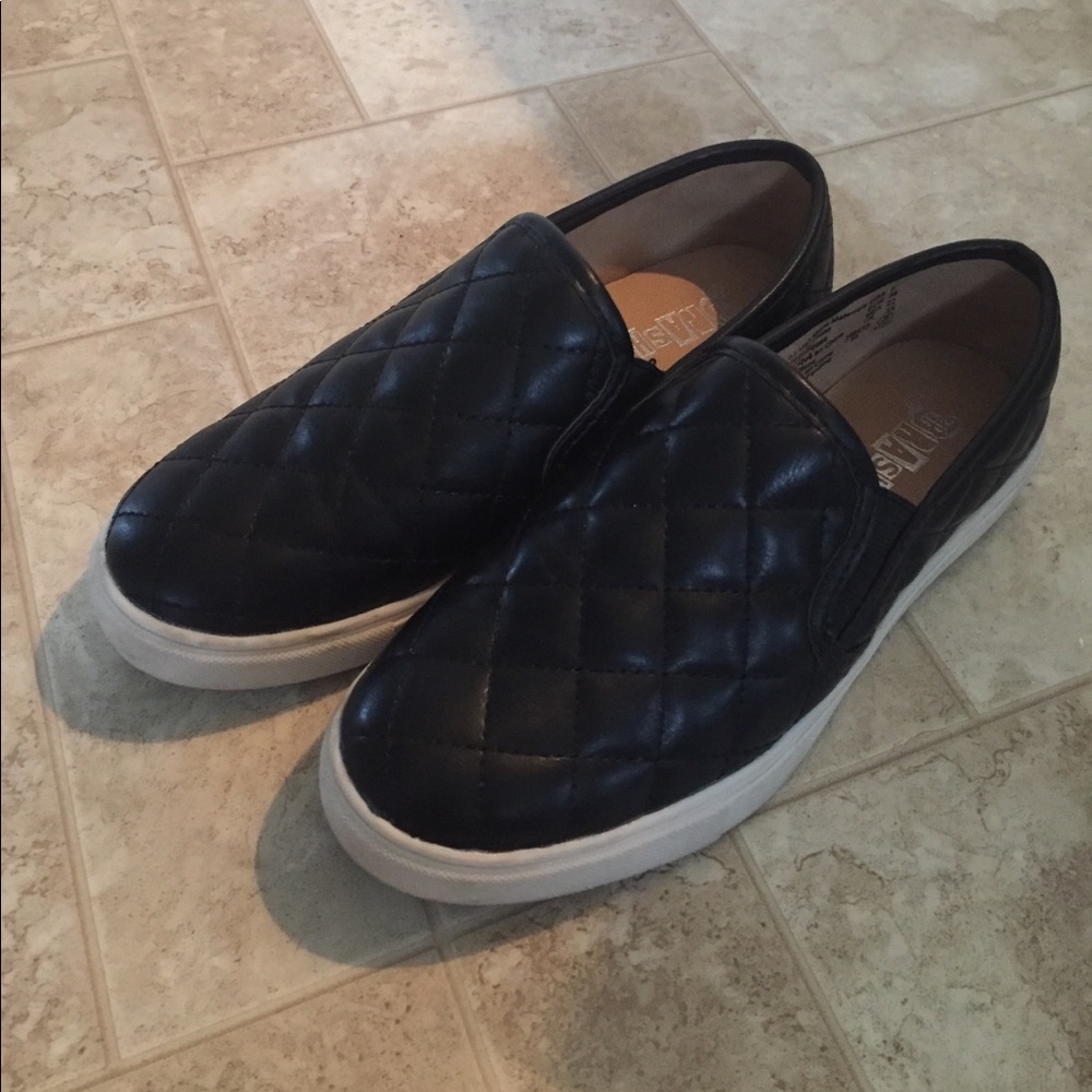 quilted slip on sneakers